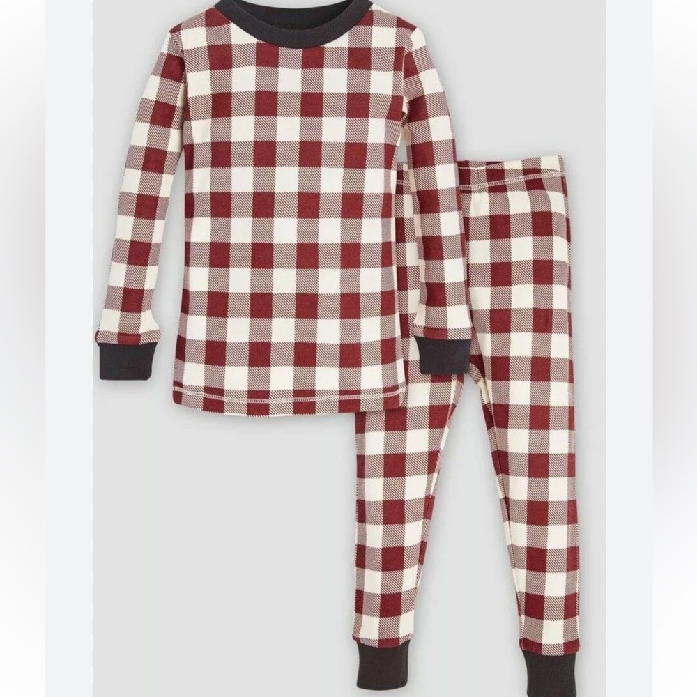 Bees Burt’s Red Checkered Pajamas Size 3T Unisex